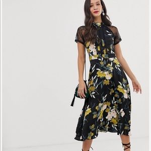 ASOS A Line Lace Floral Mini Dress
